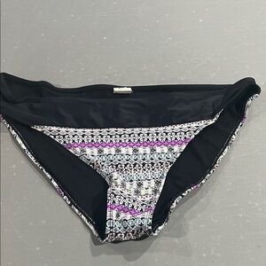 Black and Purple Patterned Bikini Bottom